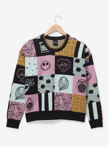 nightmare before christmas sally sweater dress Her Universe Disney The Nightmare Before Christmas Sally Patchwork Women's  Sweater - BoxLunch Exclusive