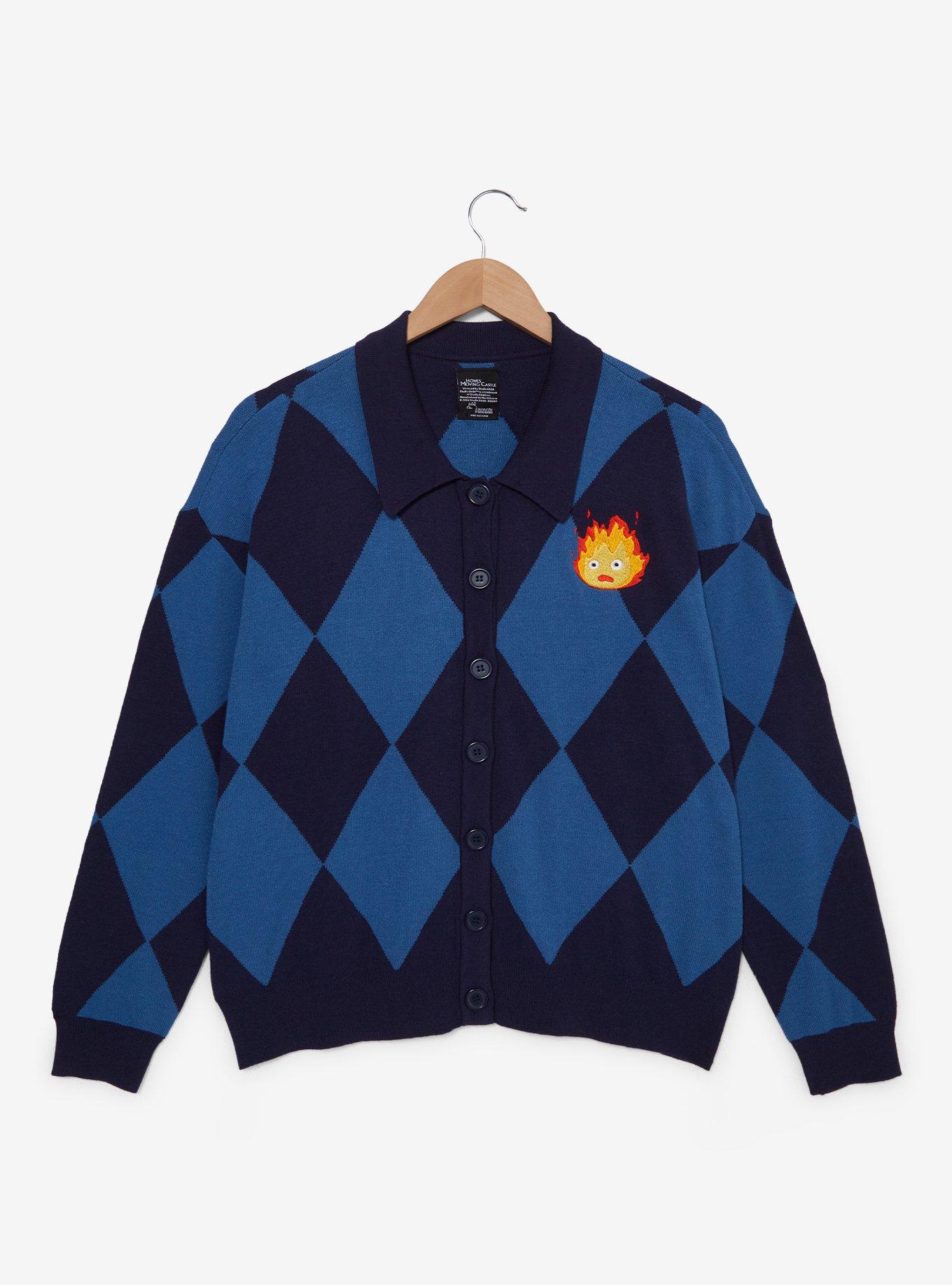 Studio Ghibli Howl's Moving Castle Calcifer Collared Women's Cardigan — BoxLunch Exclusive, , hi-res