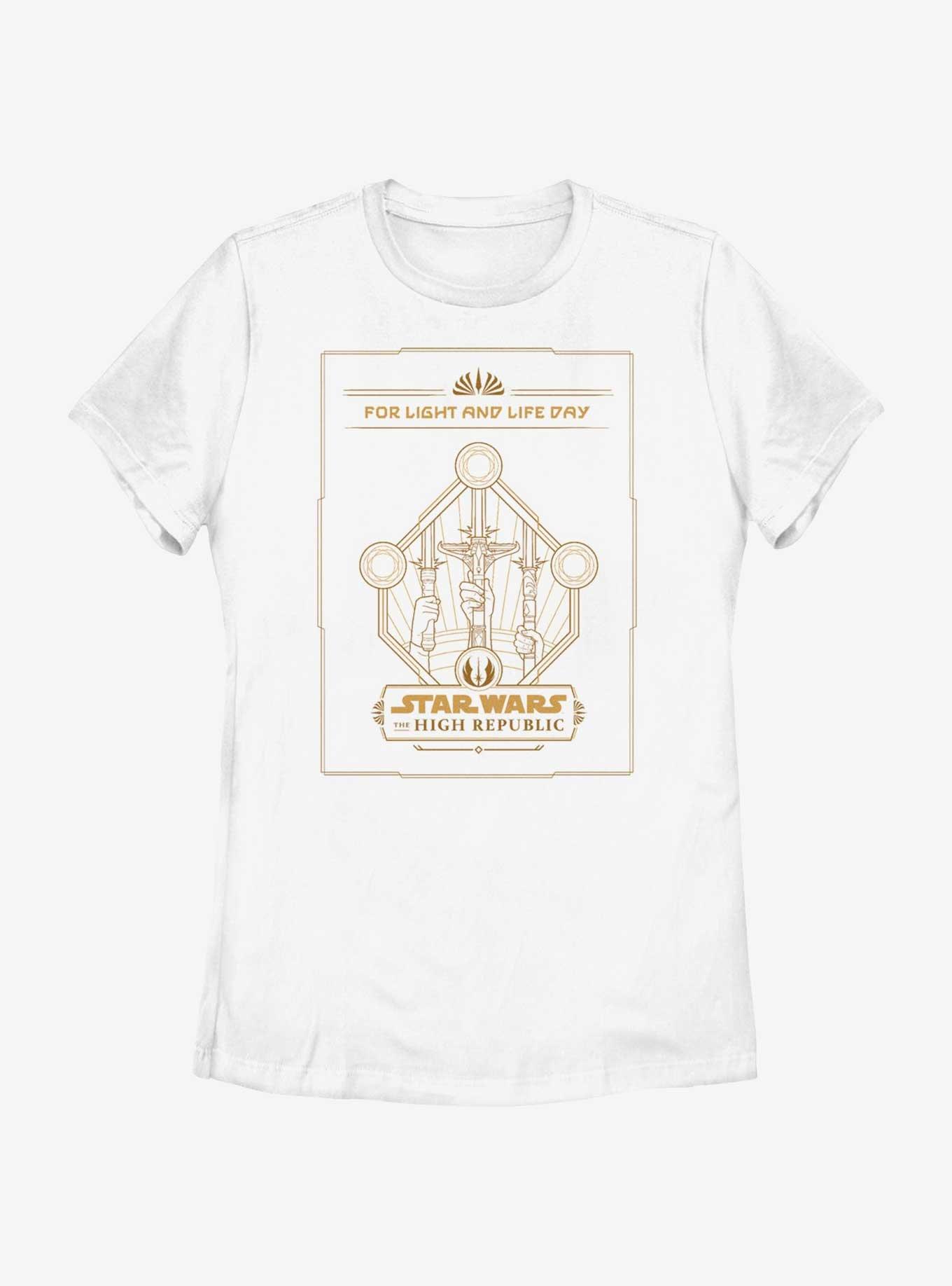 Star Wars Life Day Lightsabers On High Womens T-Shirt, , hi-res