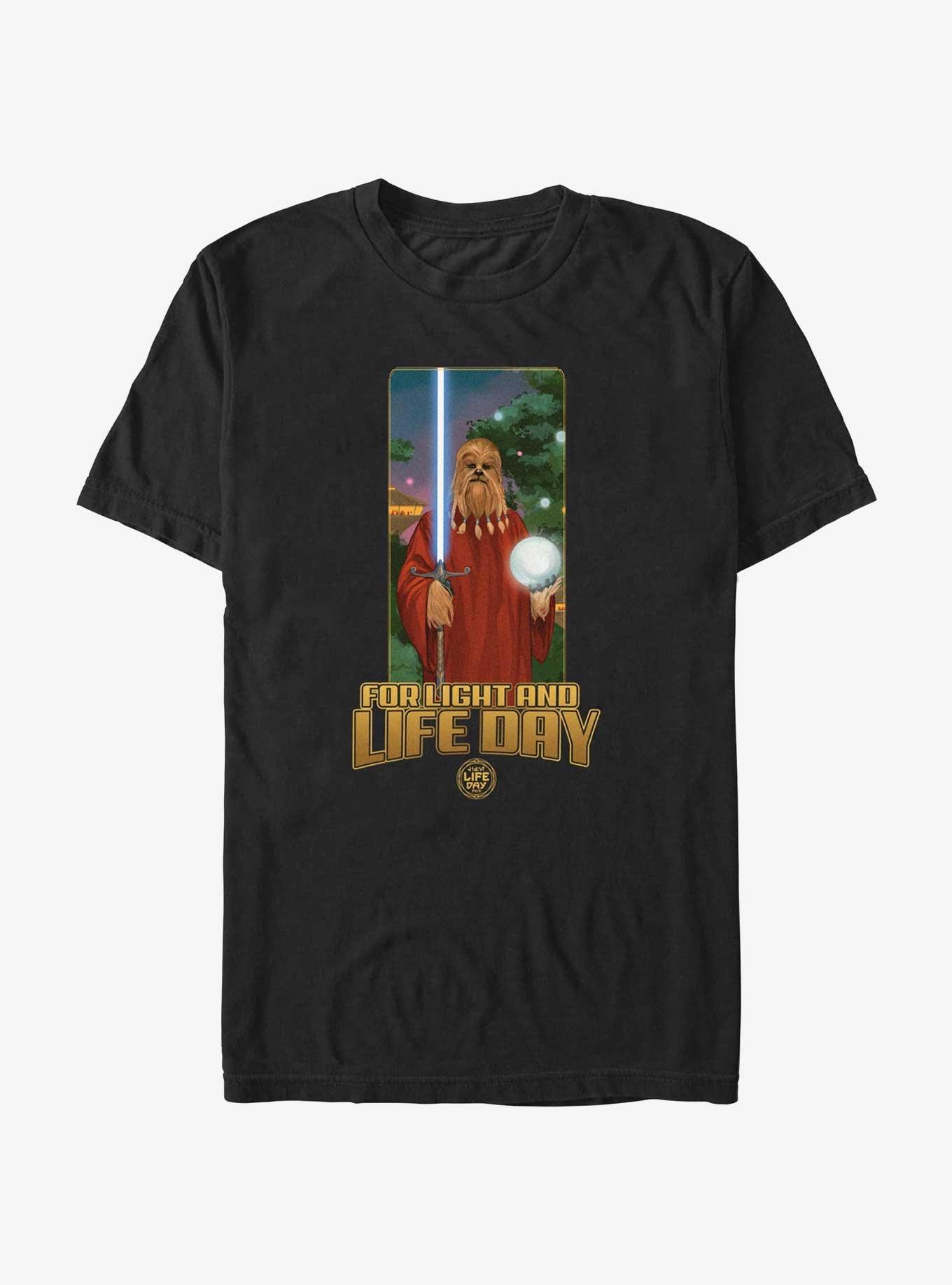 Star Wars Life Day Burryaga Poster T-Shirt, BLACK, hi-res