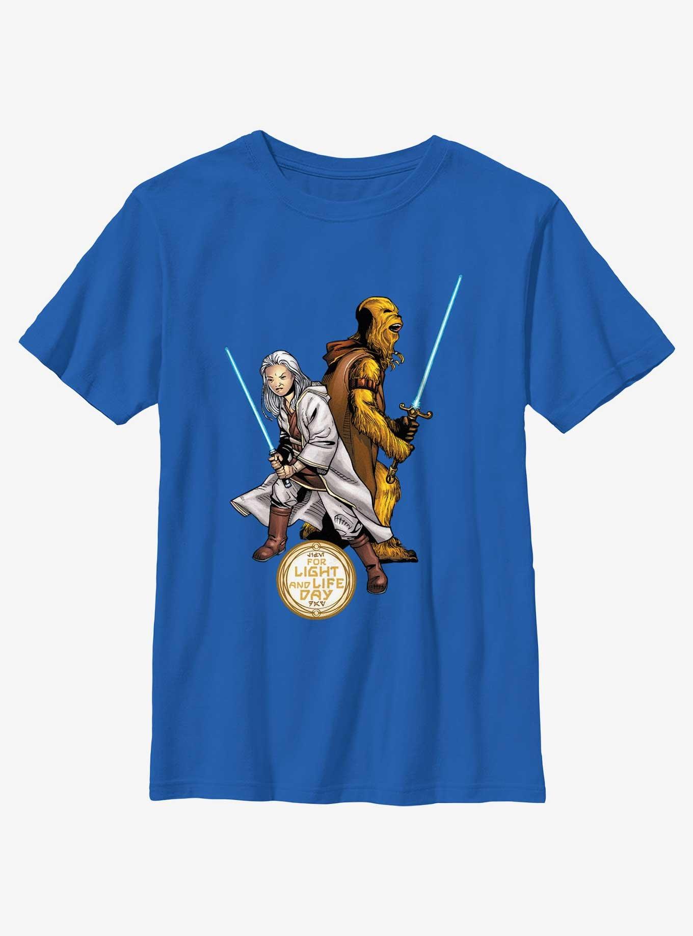 Star Wars Life Day Back To Back Youth T-Shirt, ROYAL, hi-res