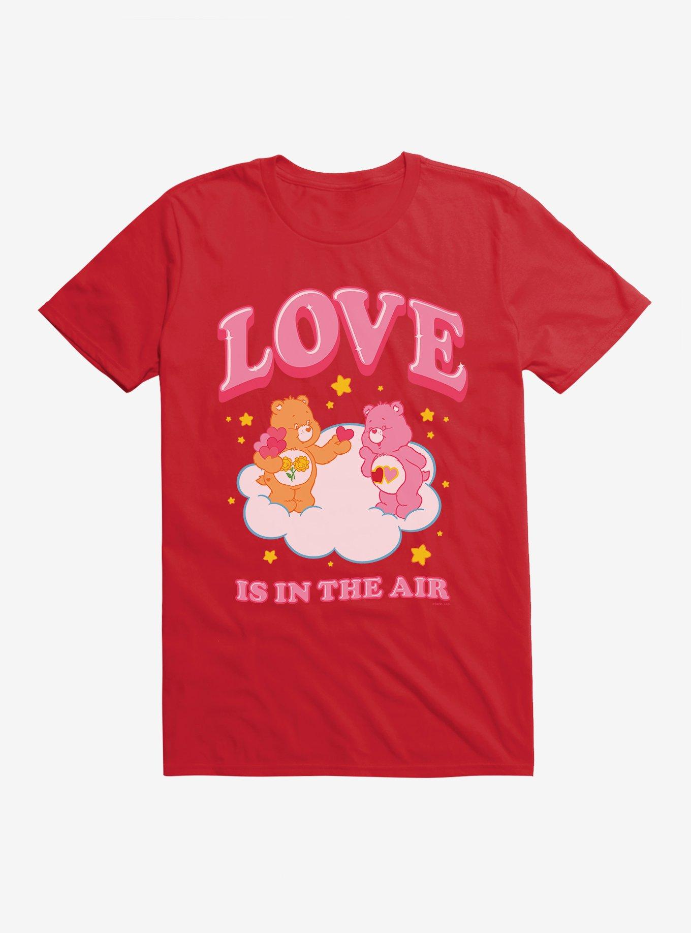 Care Bears Friend Bear & Love-A-Lot Bear Love Is In The Air T-Shirt, RED, hi-res
