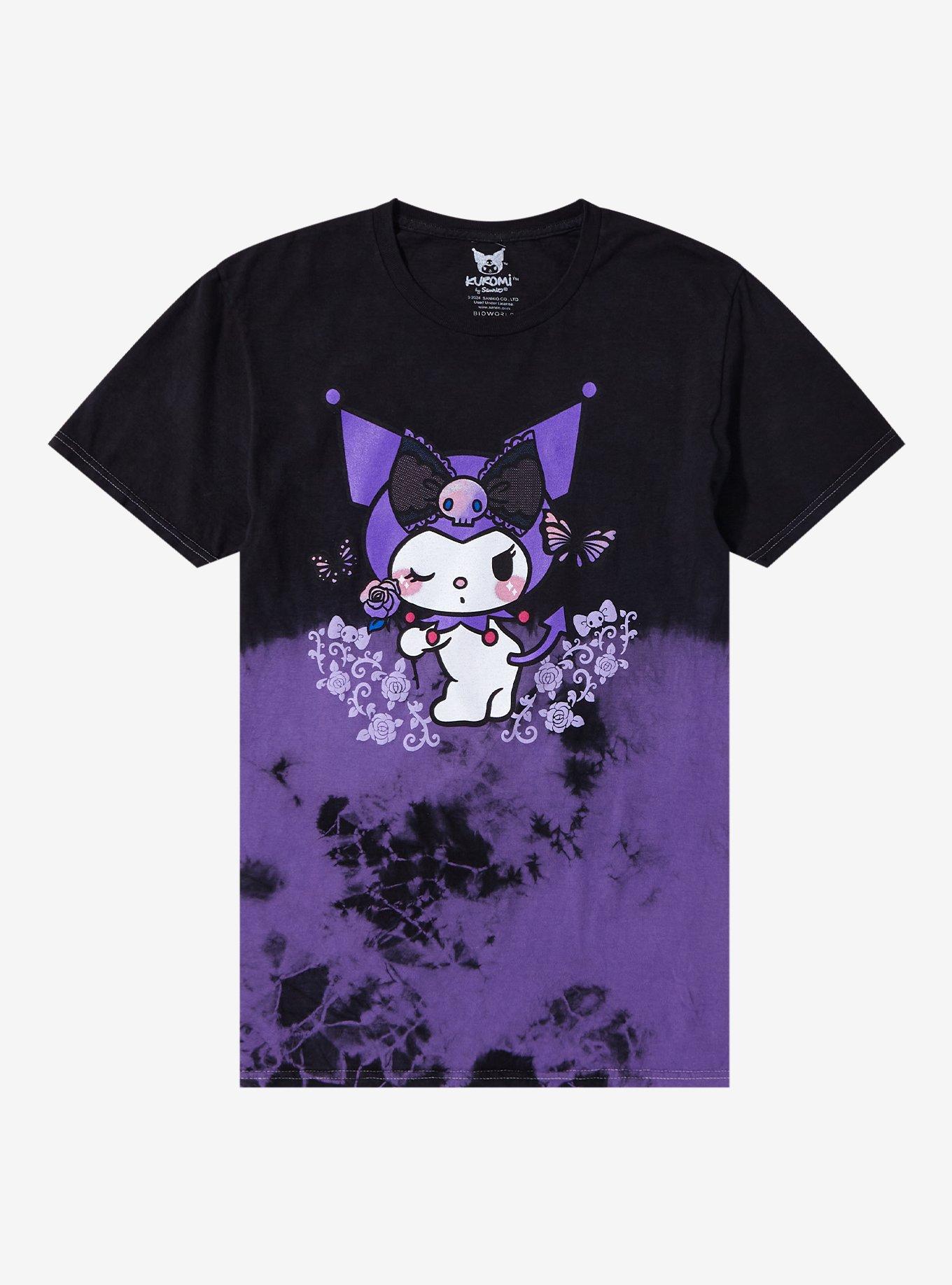 Kuromi Butterfly Split Dye Boyfriend Fit Girls T-Shirt, , hi-res