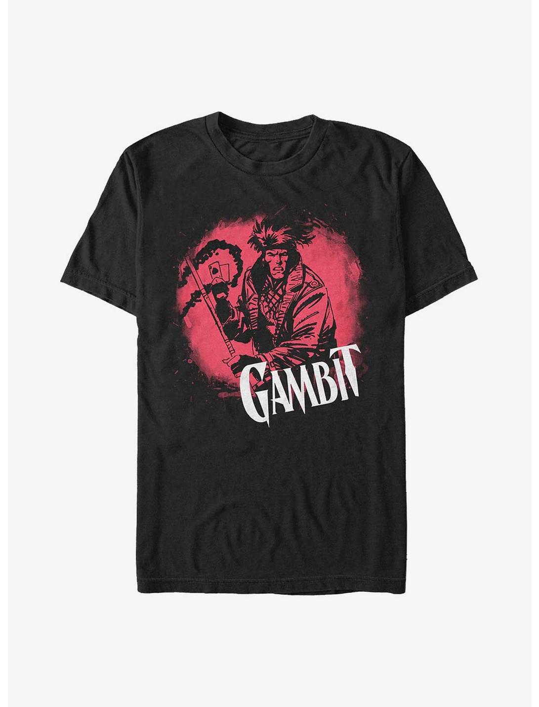 X-Men Gambit Circle Extra Soft T-Shirt, BLACK, hi-res