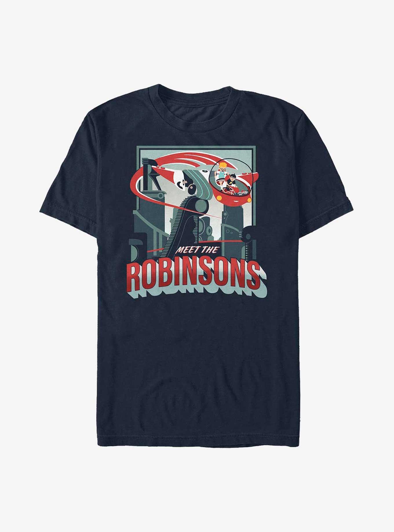 Disney Meet The Robinsons Retro Future Poster Extra Soft T-Shirt, NAVY, hi-res