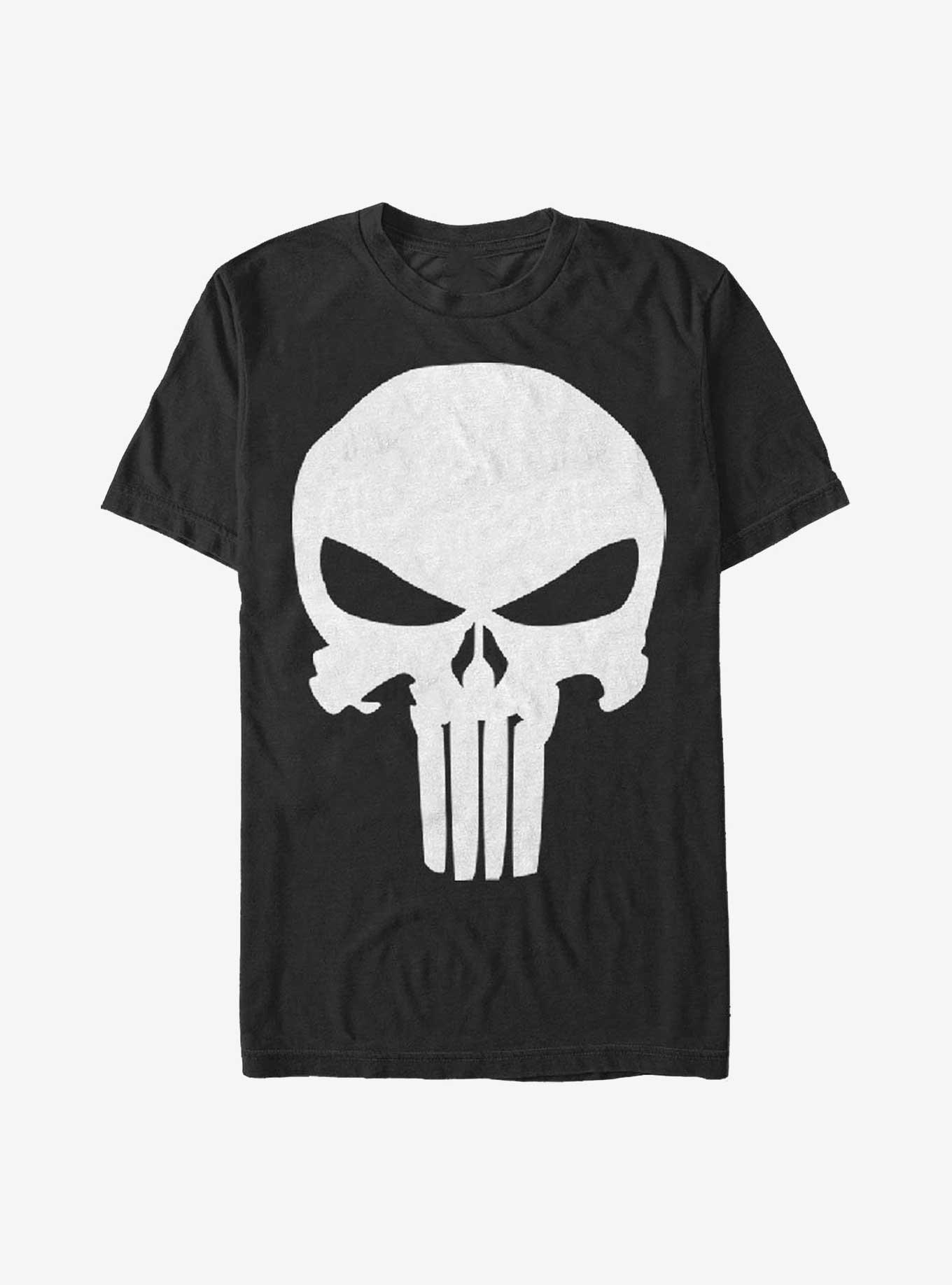 Marvel Punisher Classic Skull Symbol Extra Soft T-Shirt, BLACK, hi-res