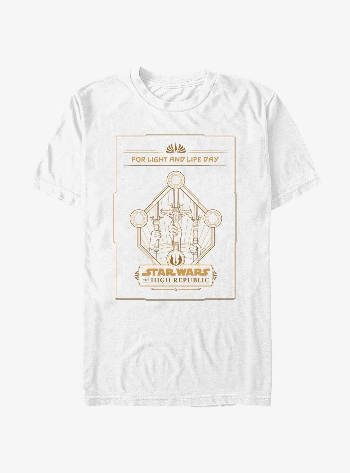 Star Wars Life Day Lightsabers On High T-Shirt, , hi-res