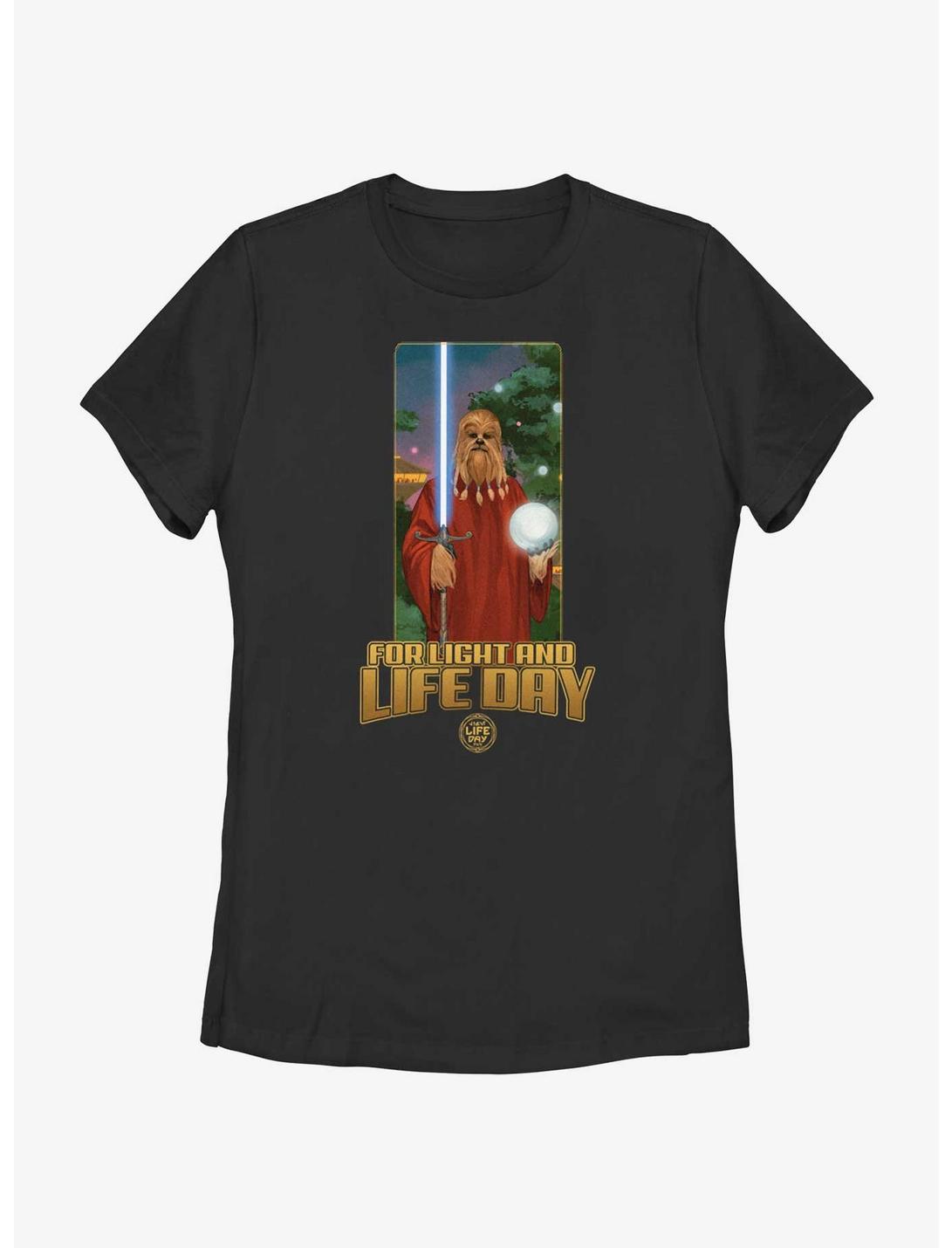 Star Wars Life Day Burryaga Poster Womens T-Shirt, BLACK, hi-res
