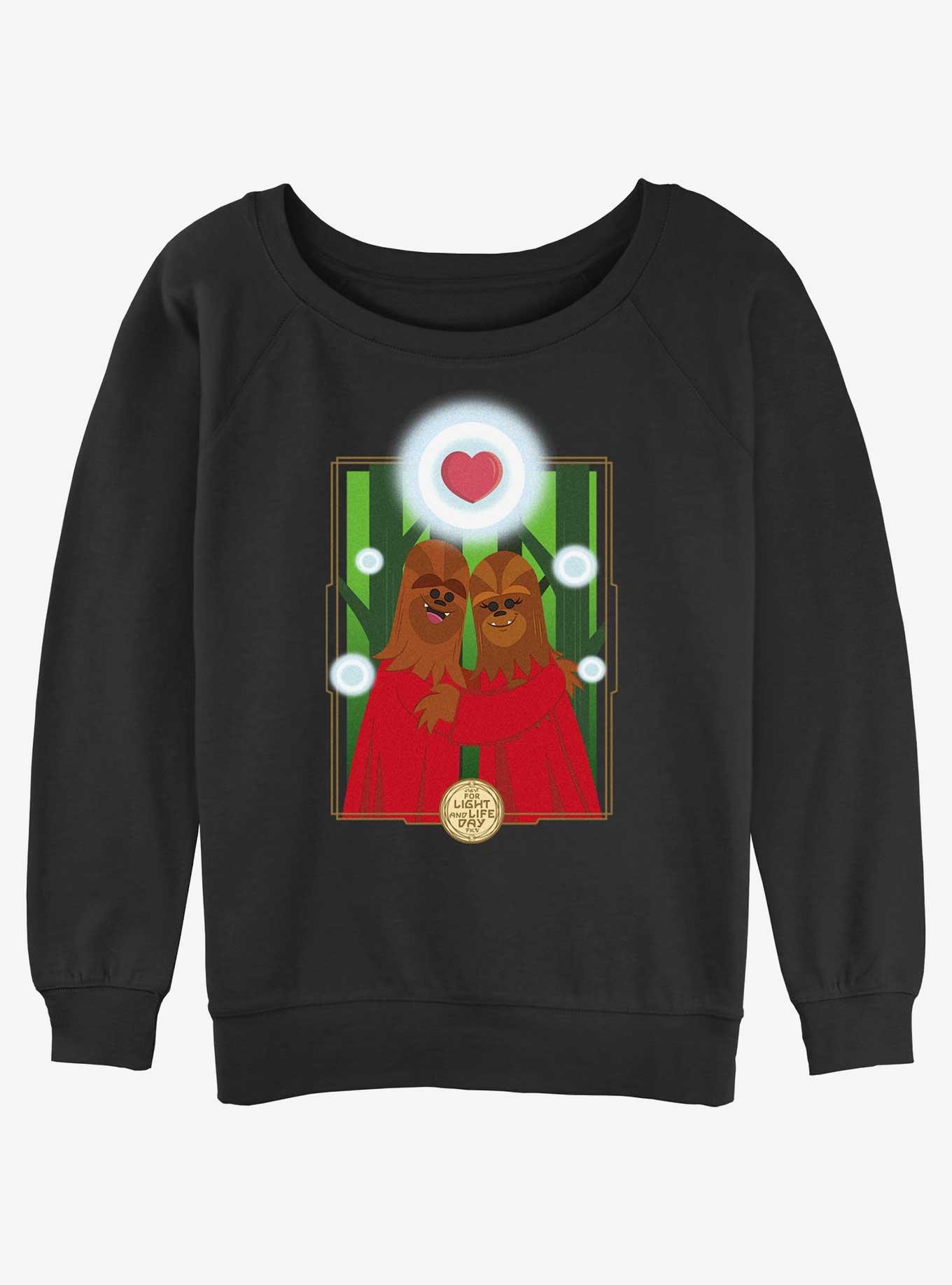 Star Wars Life Day Wookie Love Womens Slouchy Sweatshirt, , hi-res