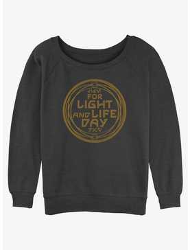 Star Wars For Light And Life Day Badge Womens Slouchy Sweatshirt, , hi-res