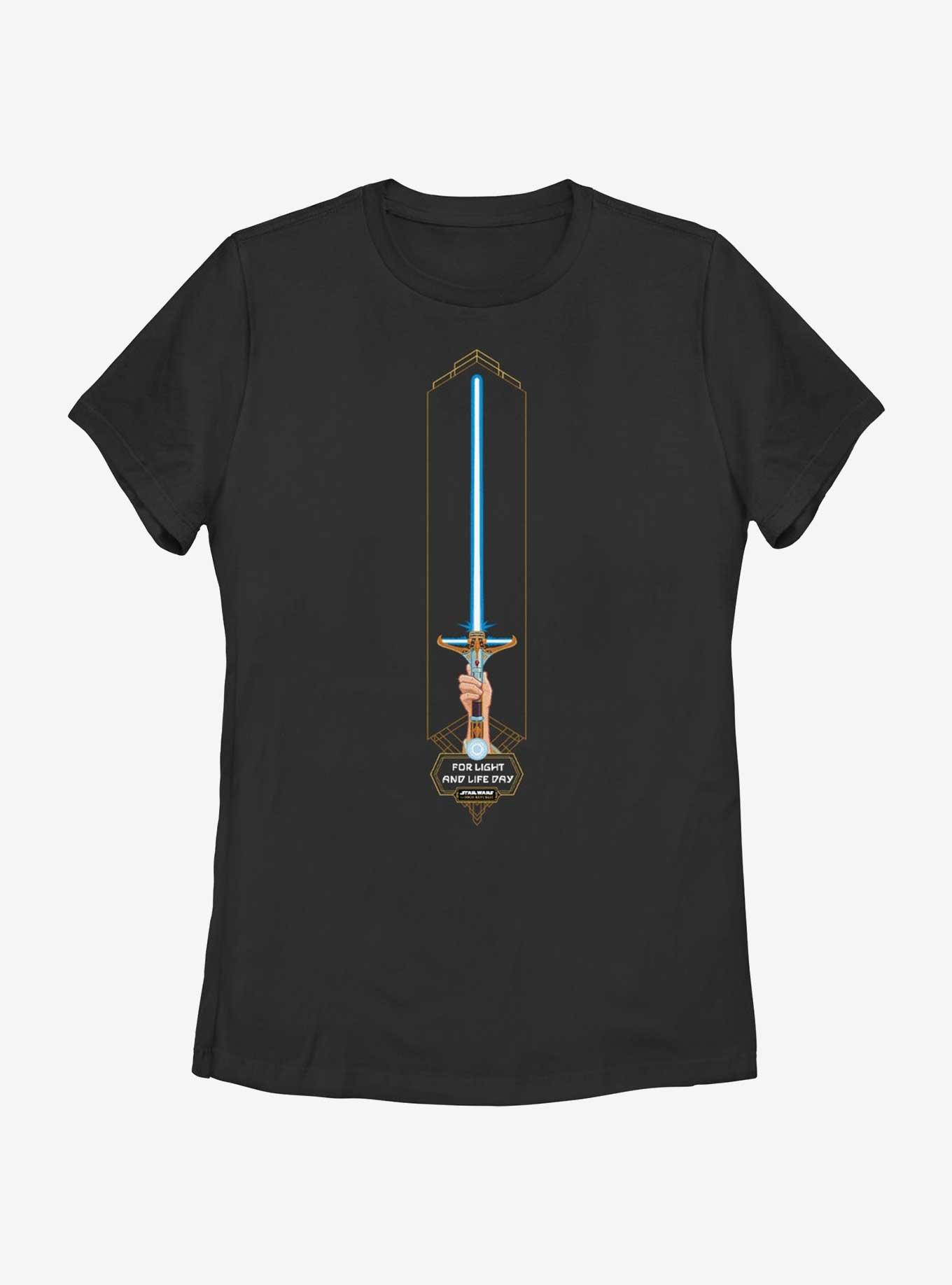 Star Wars Life Day High Republic Lightsaber Womens T-Shirt, , hi-res