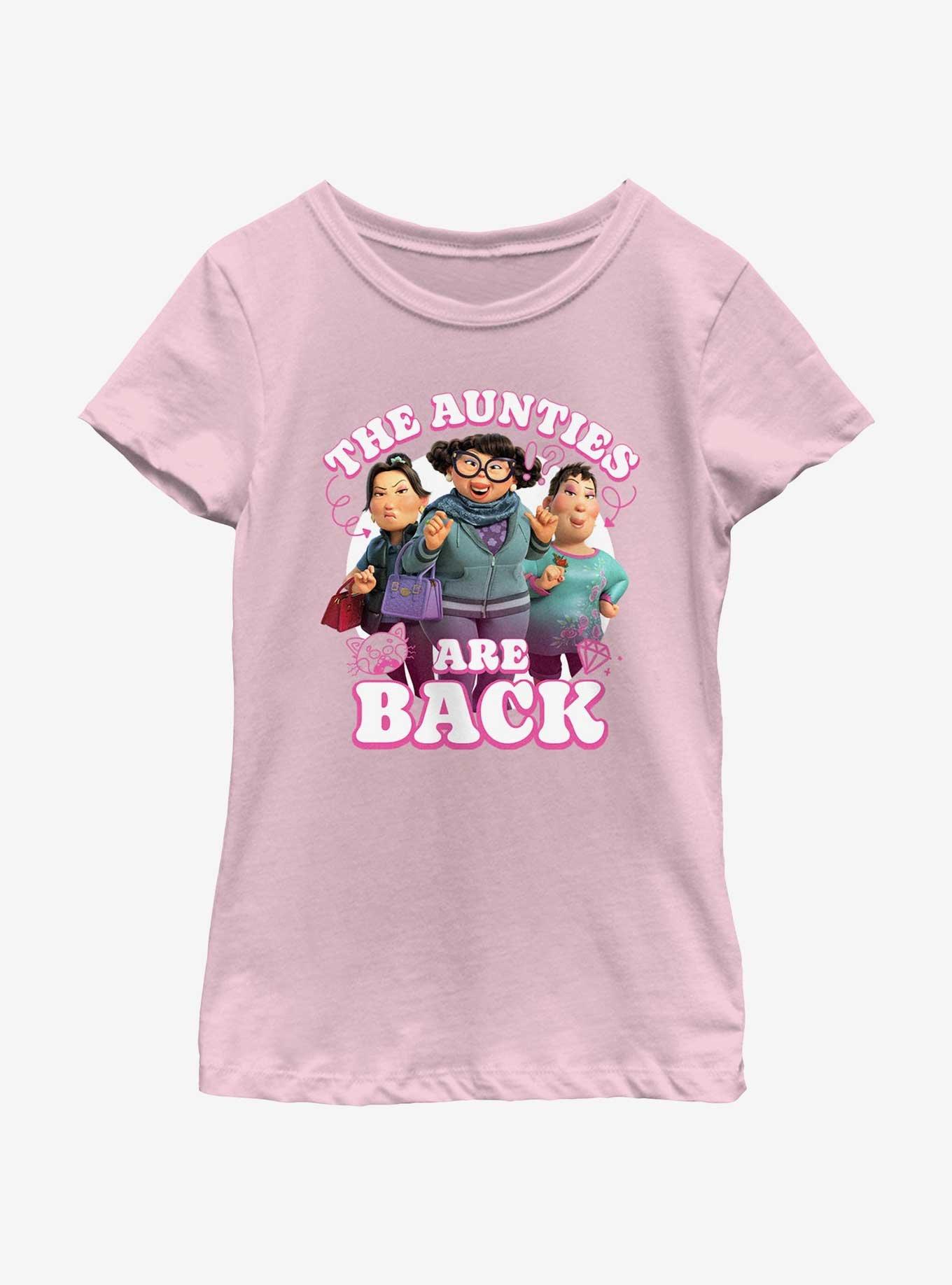 Disney Pixar Turning Red The Aunties Are Back Youth Girls T-Shirt, PINK, hi-res