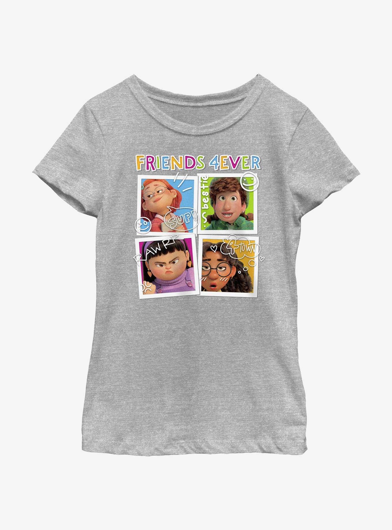 Disney Pixar Turning Red Polaroids Friends 4Ever Youth Girls T-Shirt