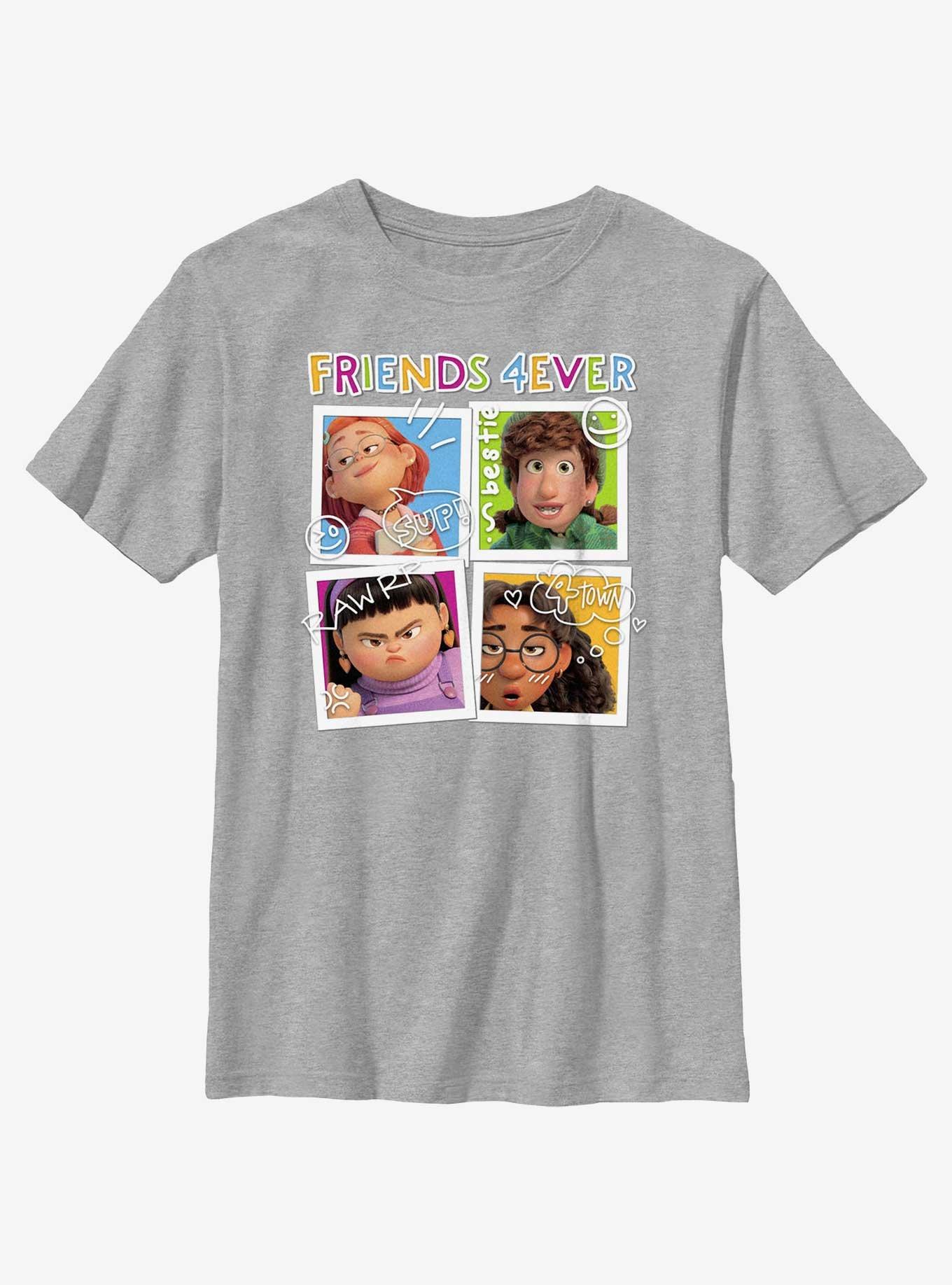 Disney Pixar Turning Red Polaroids Friends 4Ever Youth T-Shirt, ATH HTR, hi-res