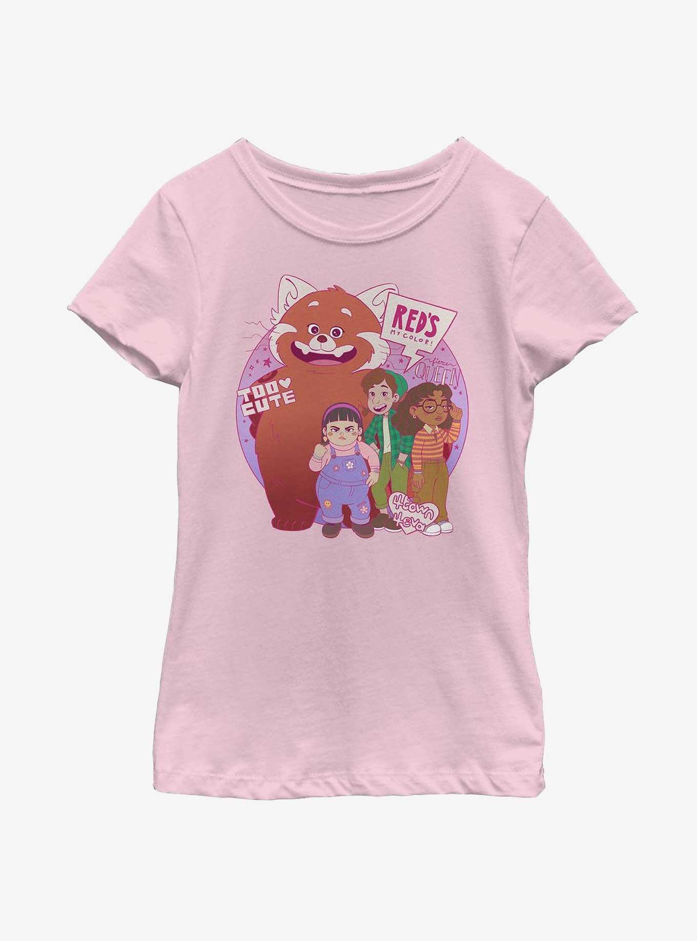 Disney Pixar Turning Red Panda Group Youth Girls T-Shirt