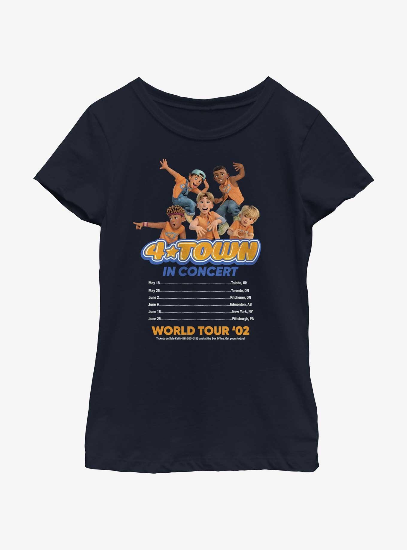 Disney Pixar Turning Red 4 Town Concert Listing Youth Girls T-Shirt