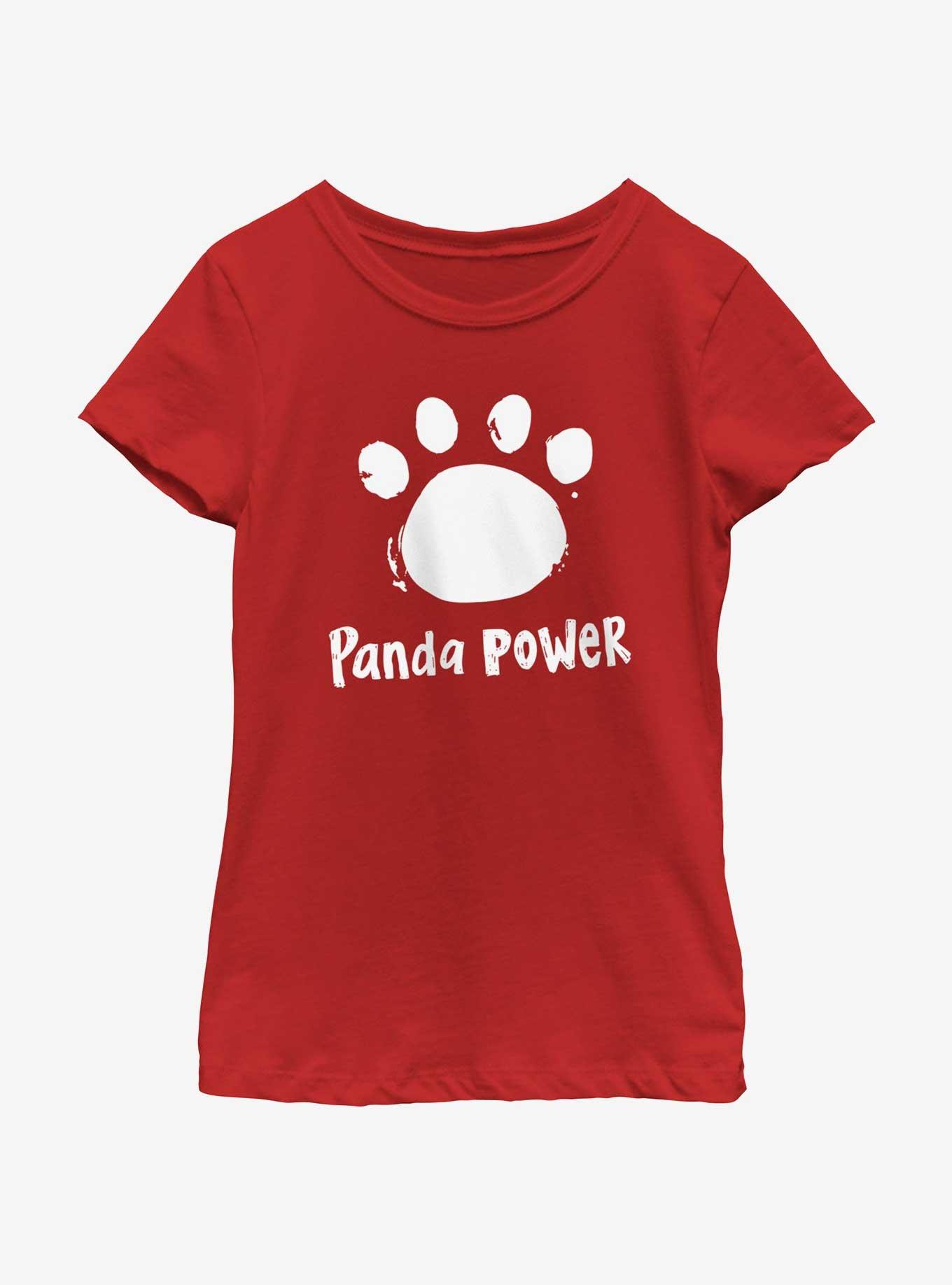 Disney Pixar Turning Red Panda Power Logo Youth Girls T-Shirt