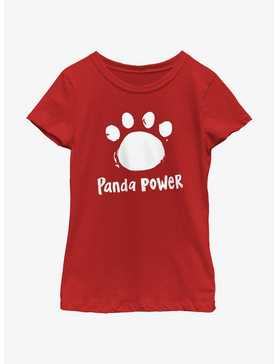 Disney Pixar Turning Red Panda Power Logo Youth Girls T-Shirt, , hi-res