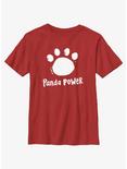 Disney Pixar Turning Red Panda Power Logo Youth T-Shirt, RED, hi-res