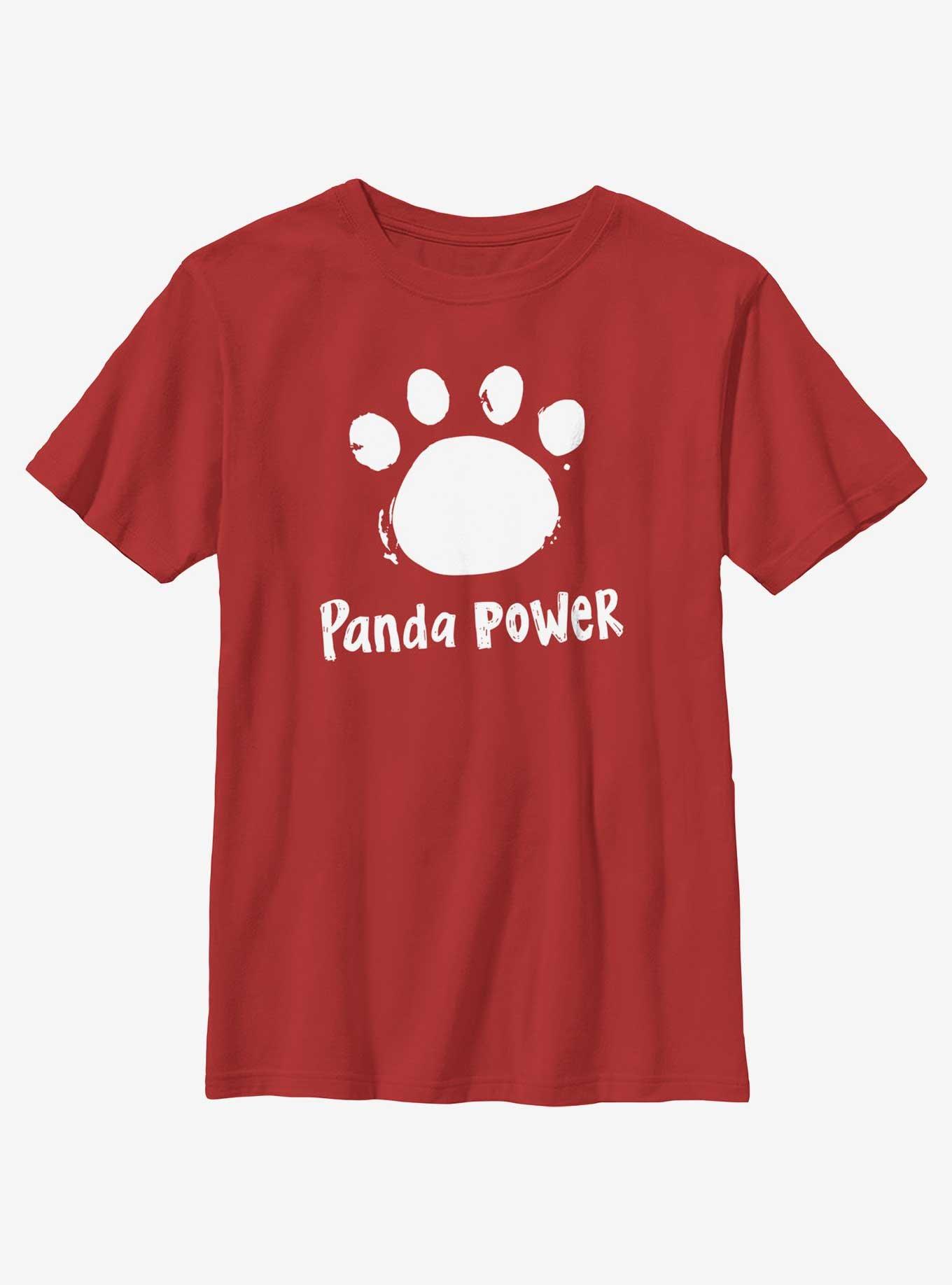 Disney Pixar Turning Red Panda Power Logo Youth T-Shirt, RED, hi-res