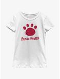 Disney Pixar Turning Red Panda Power Logo Youth Girls T-Shirt, WHITE, hi-res
