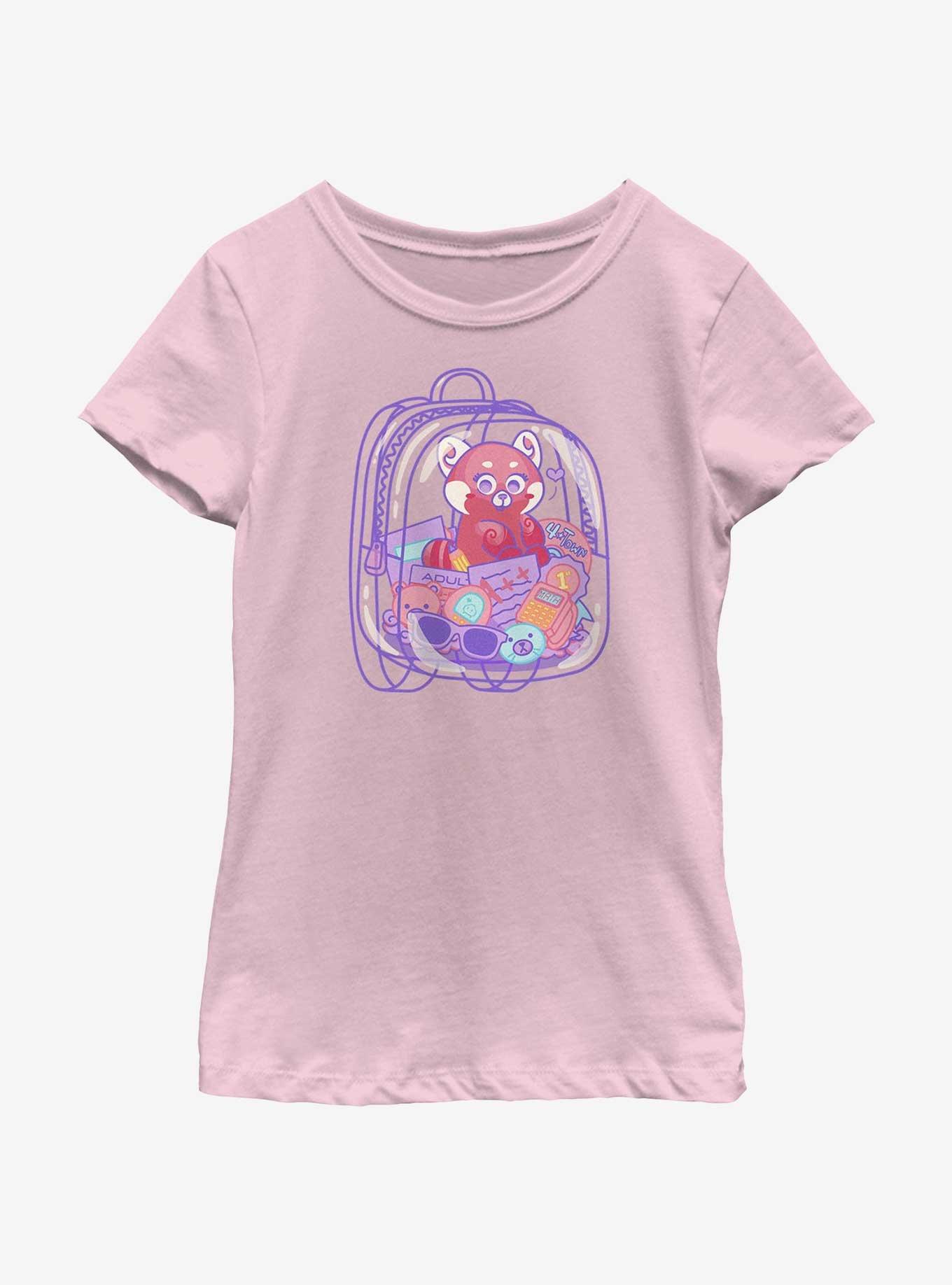 Disney Pixar Turning Red Panda Backpack Youth Girls T-Shirt