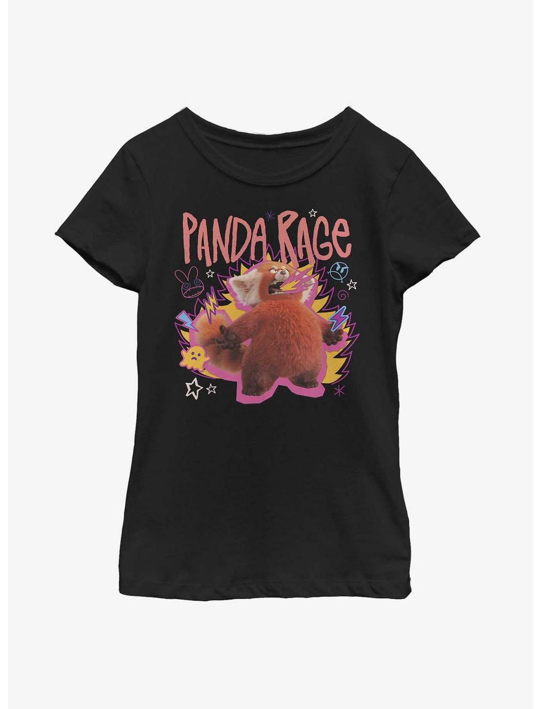Disney Pixar Turning Red Panda Rage Portrait Youth Girls T-Shirt, BLACK, hi-res