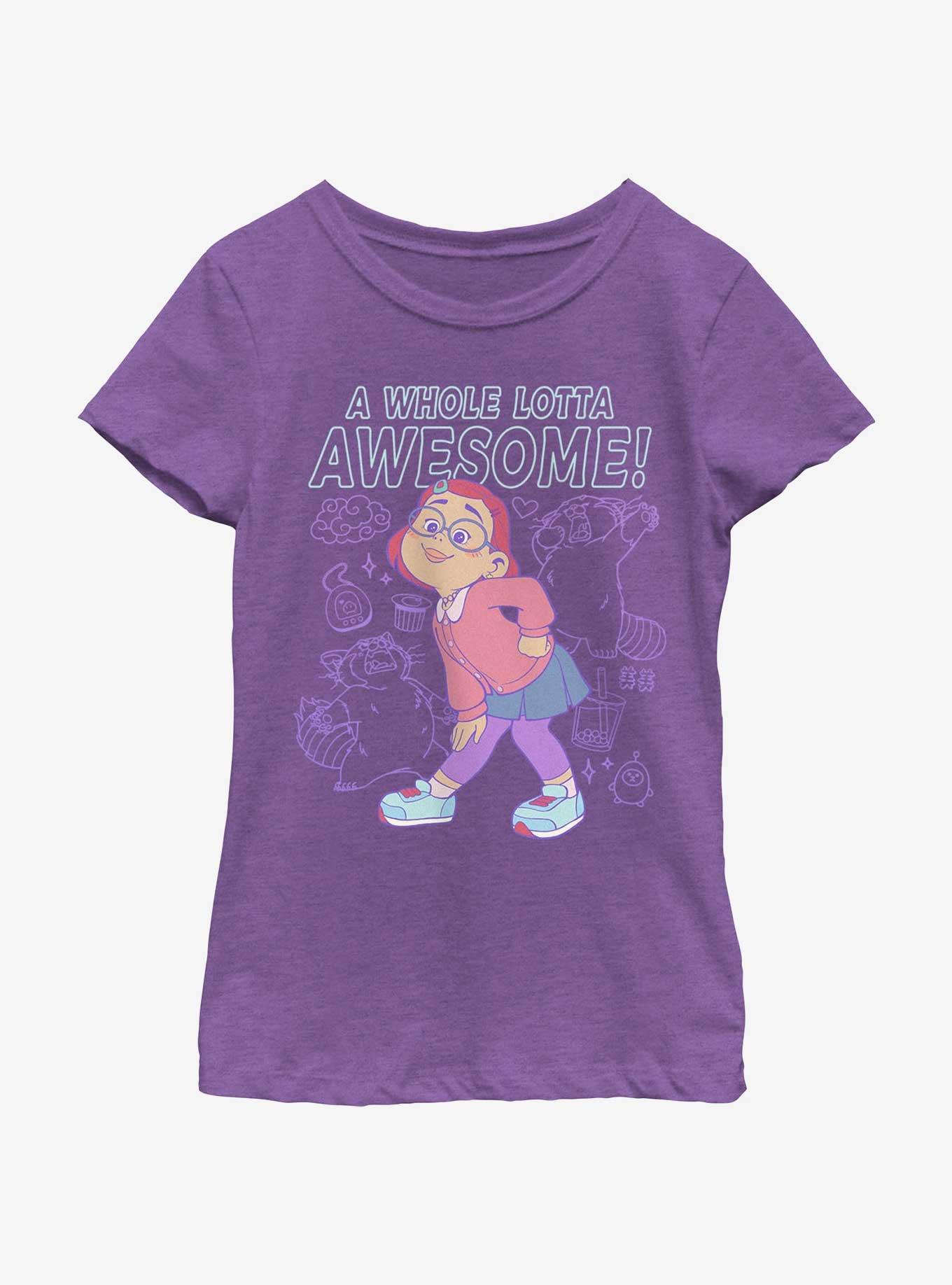 Disney Pixar Turning Red A Whole Lotta Awesome! Youth Girls T-Shirt