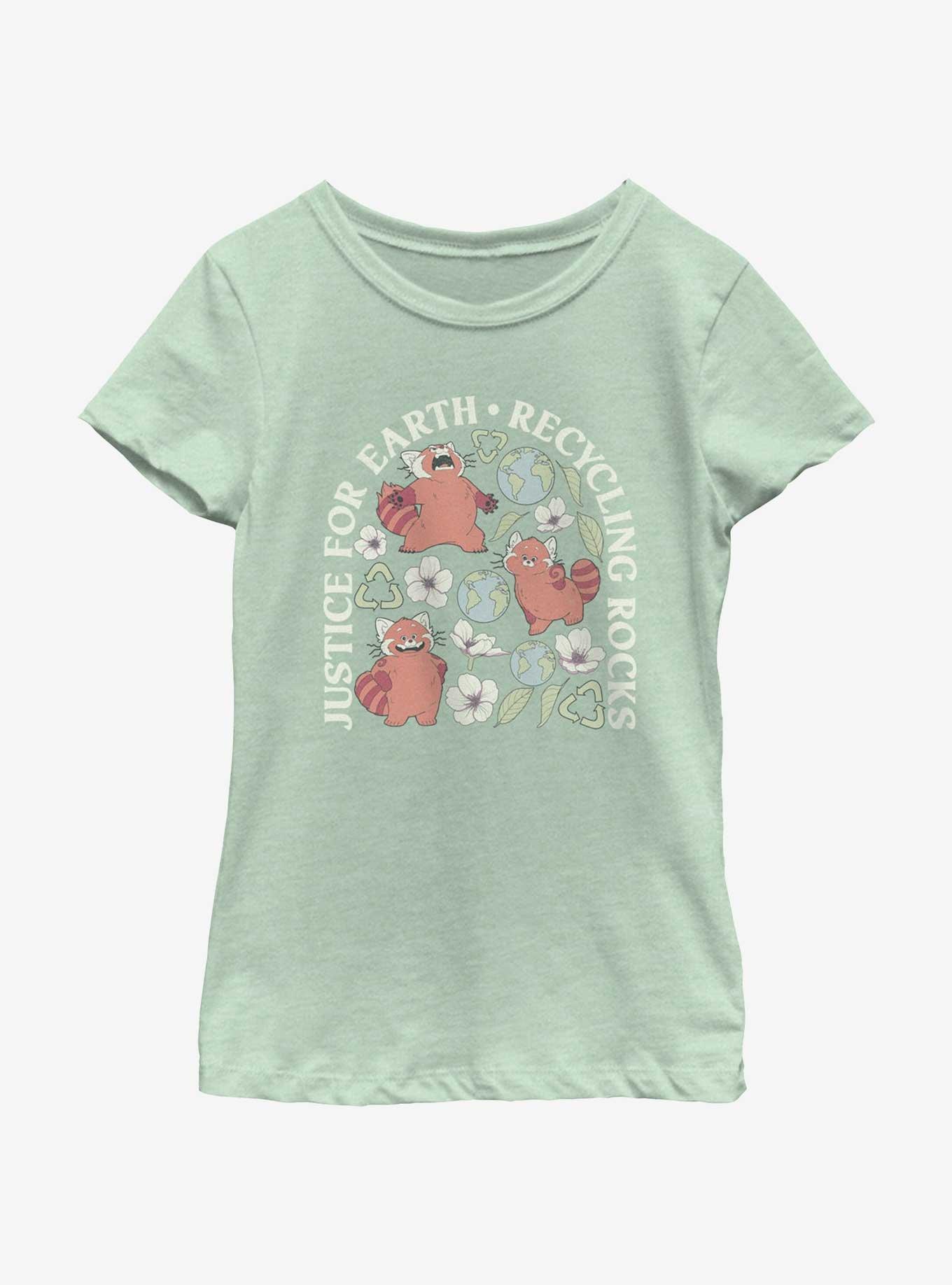 Disney Pixar Turning Red Justice For Earth Recycling Rocks Youth Girls T-Shirt