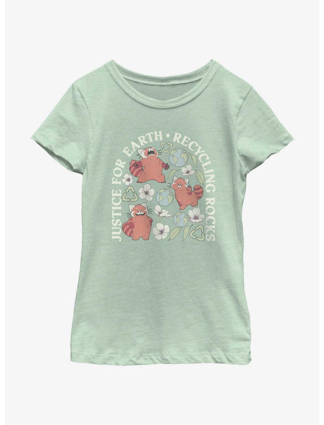 Disney Pixar Turning Red Justice For Earth Recycling Rocks Youth Girls T-Shirt, MINT, hi-res