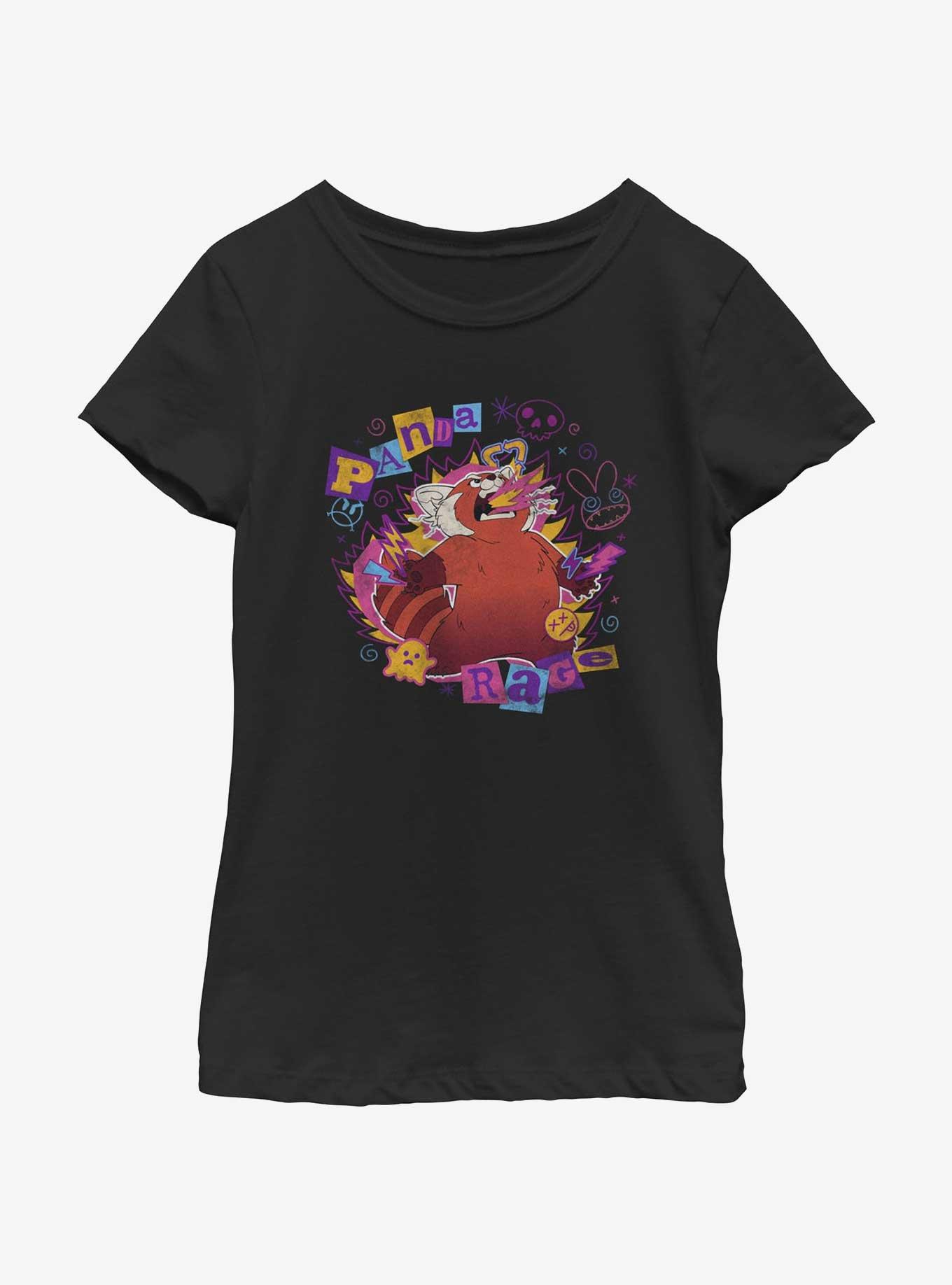 Disney Pixar Turning Red Panda Rage Doodles Youth Girls T-Shirt