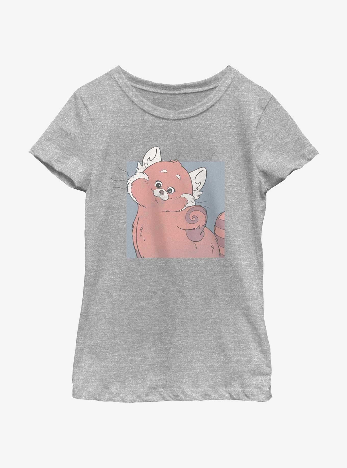 Disney Pixar Turning Red Mei Red Panda Portrait Youth Girls T-Shirt, ATH HTR, hi-res