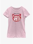 Disney Pixar Turning Red Panda Logo Youth Girls T-Shirt, PINK, hi-res