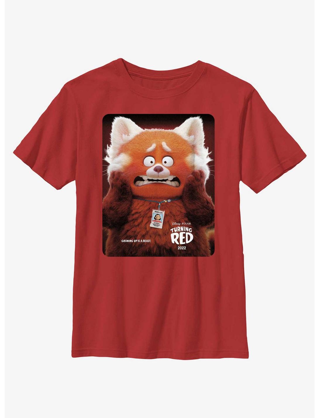 Disney Pixar Turning Red Panda Poster Youth T-Shirt, RED, hi-res
