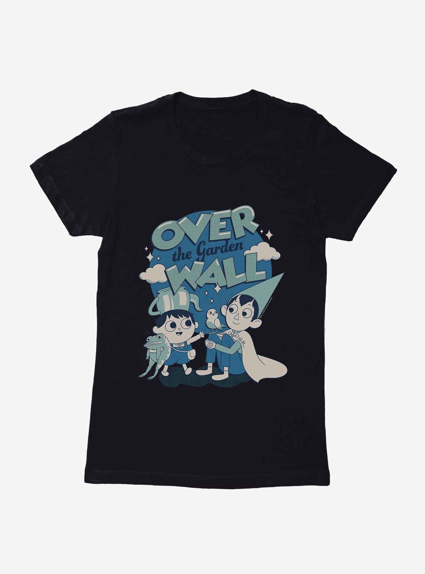 Over The Garden Wall Blue Monochrome Group Womens T-Shirt, BLACK, hi-res view 1