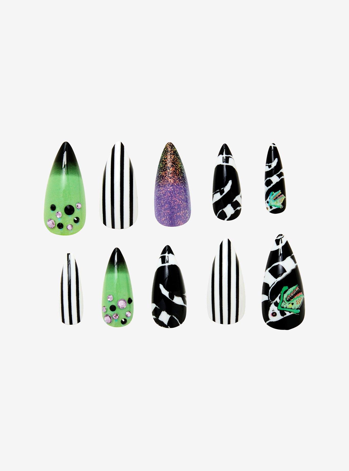 Beetlejuice Sandworm Faux Nail Set