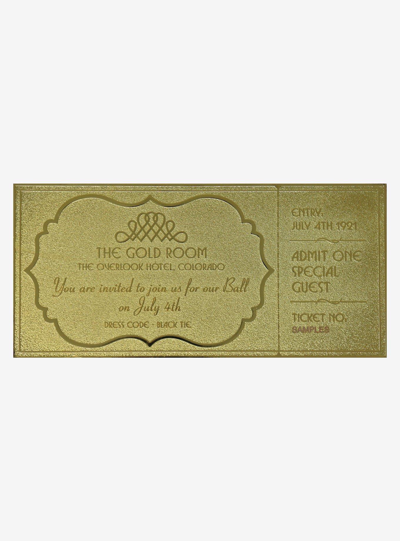 The Shining Overlook Hotel Ball 24k Gold Plated Ticket, , hi-res