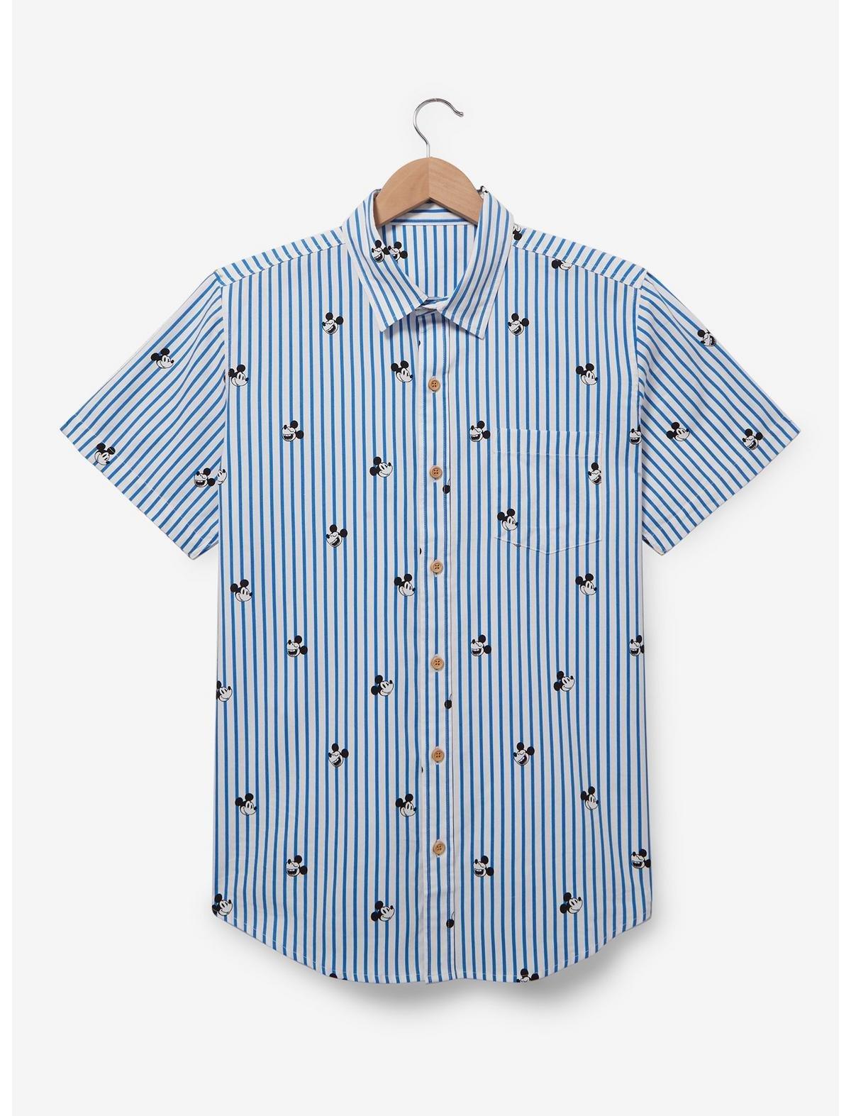 Disney Mickey Mouse Allover Print Striped Woven Button-Up, MULTI, hi-res