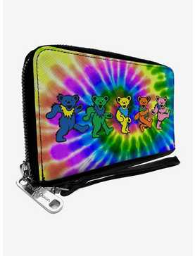Grateful Dead Dancing Bears Swirl Tie Dye Zip Around Wallet, , hi-res