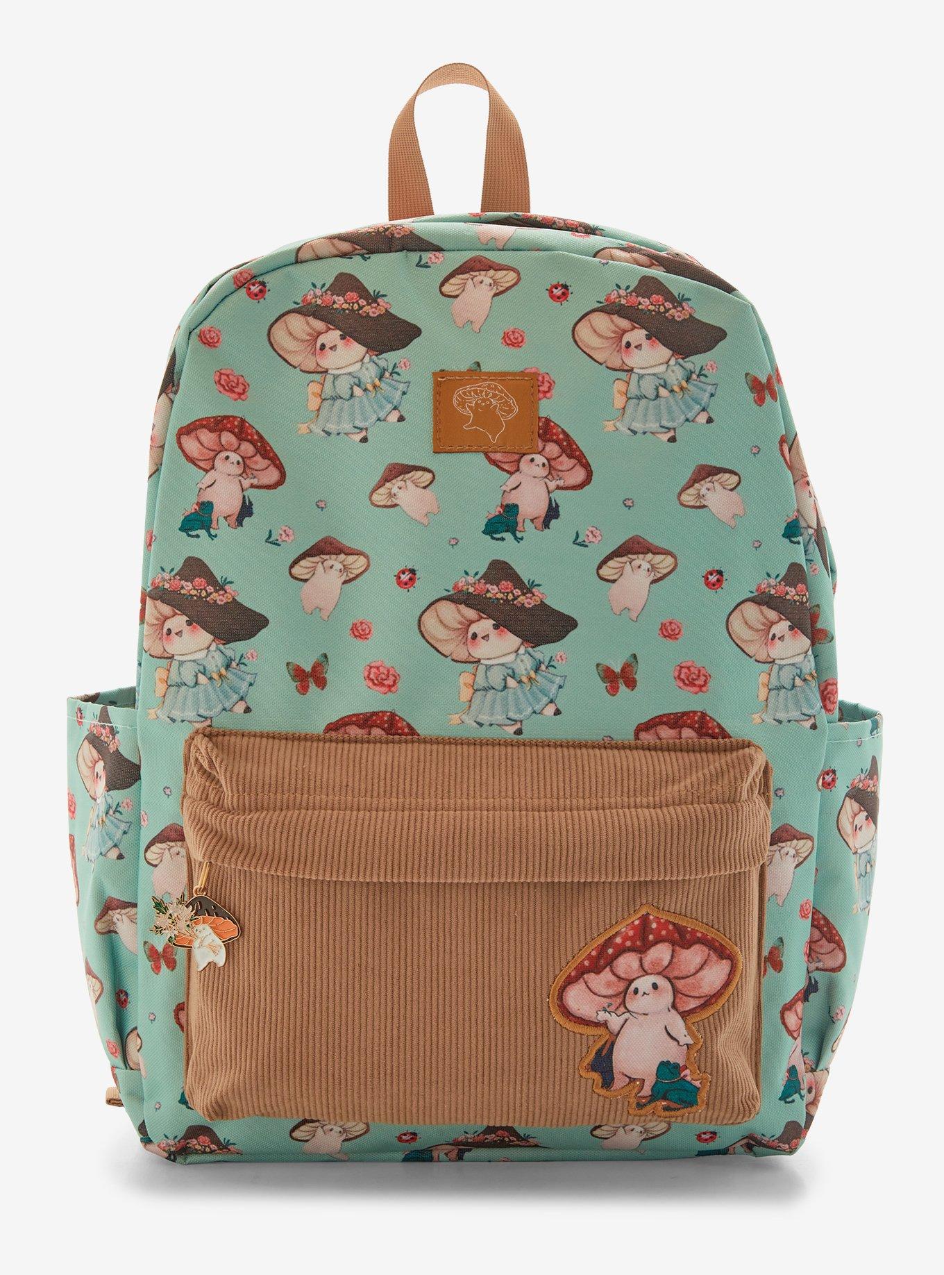 Mushroom Cottagecore Backpack By Fairy Drop Art, , hi-res