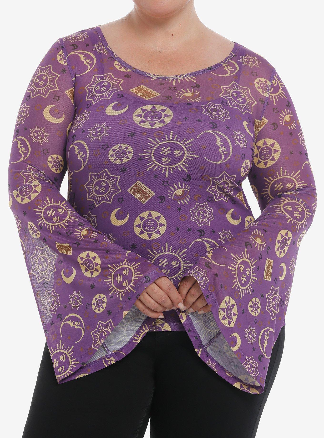 Her Universe Disney Hocus Pocus Celestial Mesh Long-Sleeve Top Plus Size, , hi-res