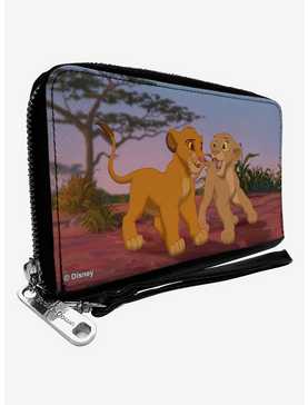 Disney The Lion King Young Simba Nala Zip Around Wallet, , hi-res