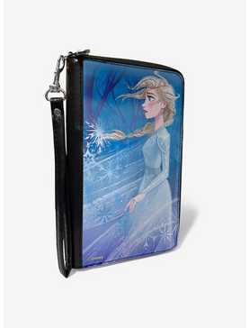 Disney Frozen Elsa Swirling Snowflakes Zip Around Wallet, , hi-res
