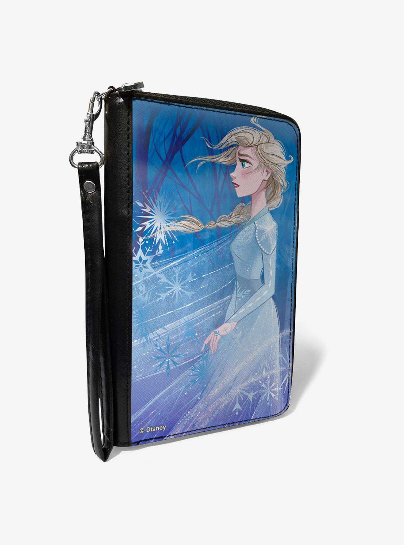 Disney Frozen Elsa Swirling Snowflakes Zip Around Wallet, , hi-res