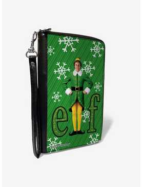 Buddy The Elf Logo Snowflakes Zip Around Wallet, , hi-res