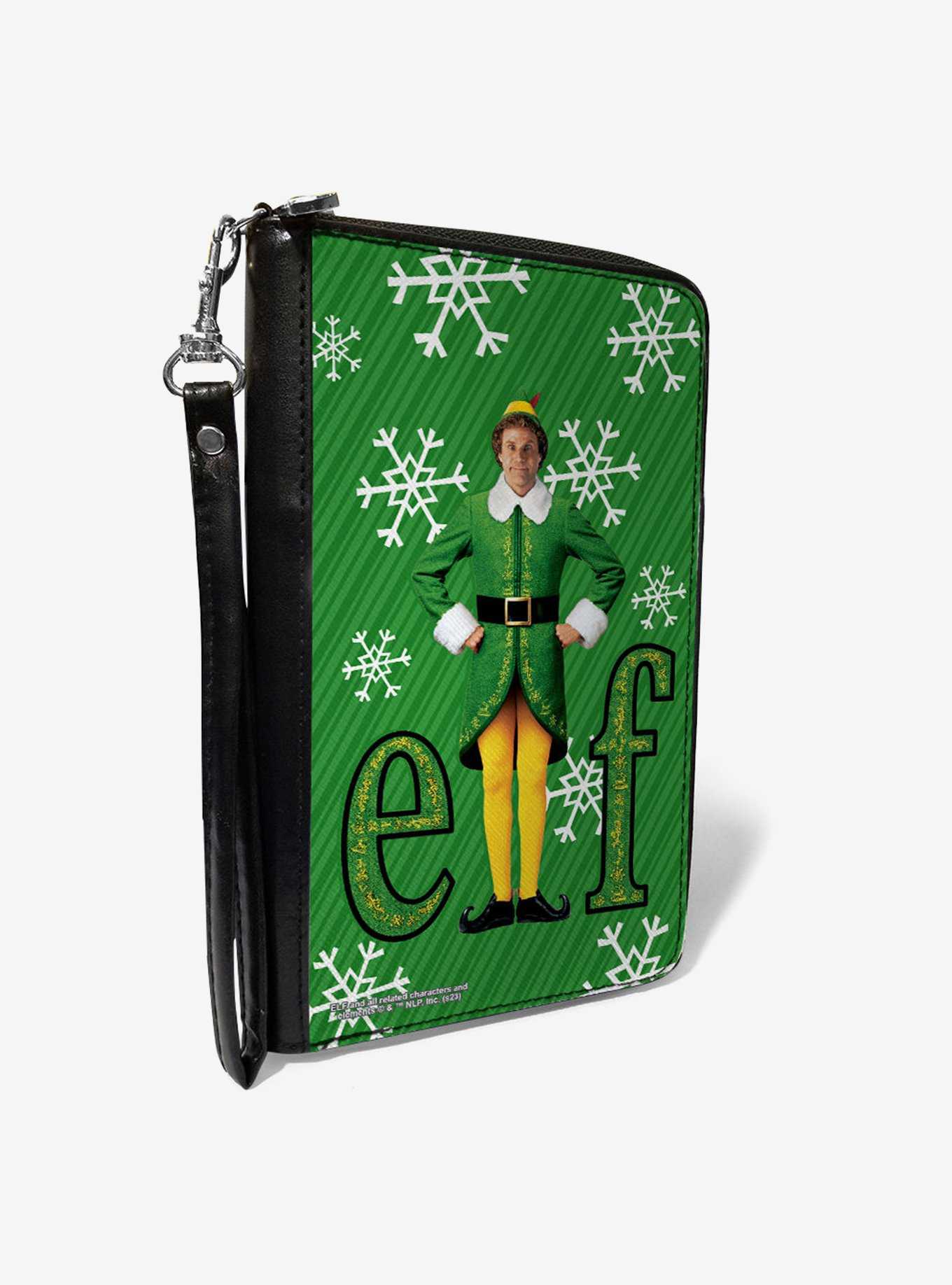 Buddy The Elf Logo Snowflakes Zip Around Wallet, , hi-res