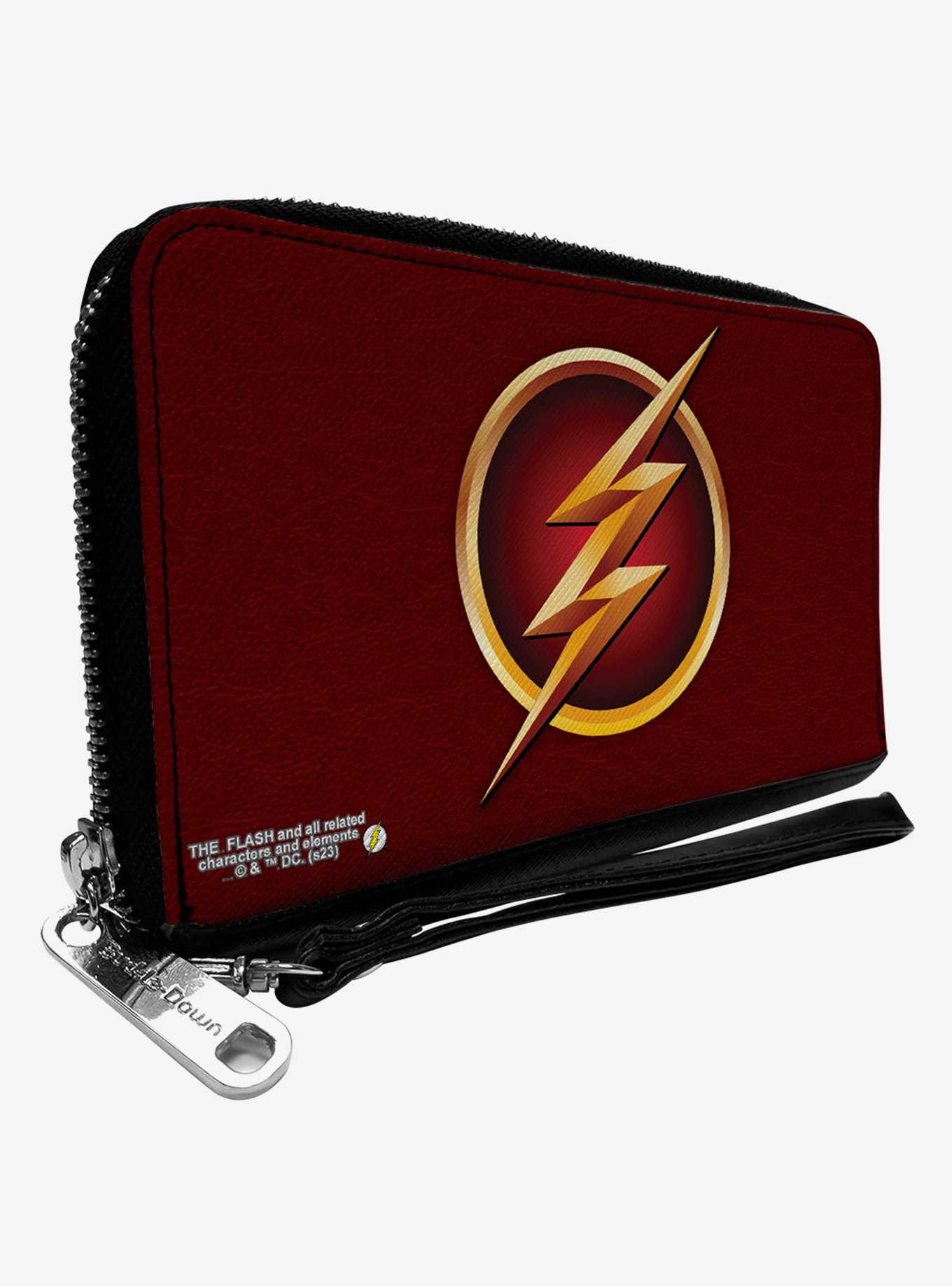 DC Comics The Flash Logo Zip Around Wallet, , hi-res