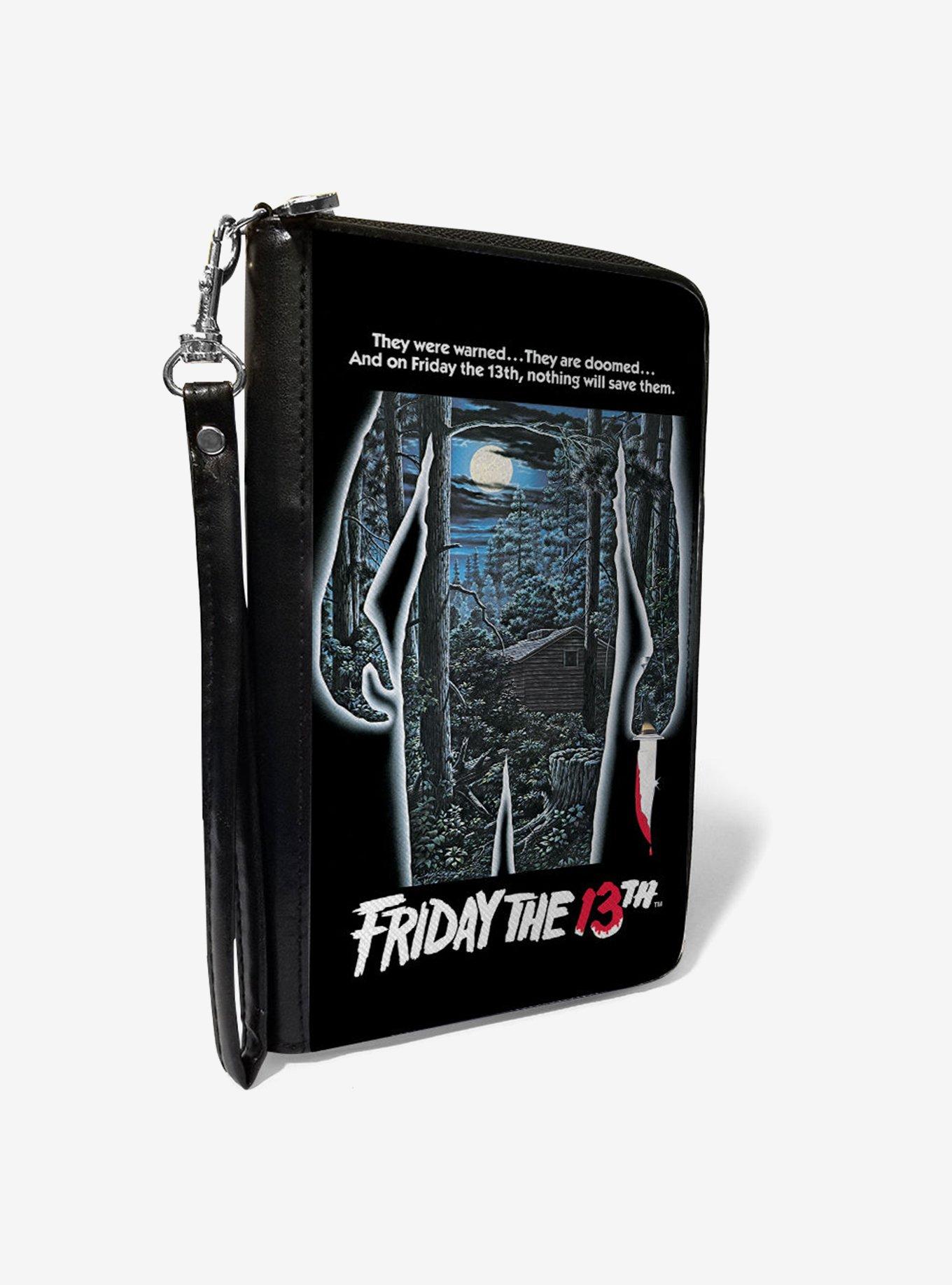Friday the 13th Jason Crystal Lake Cabin Silhouette Zip Around Wallet