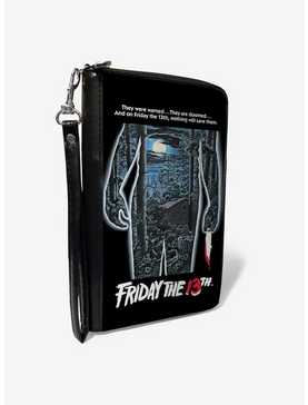 Friday the 13th Jason Crystal Lake Cabin Silhouette Zip Around Wallet, , hi-res