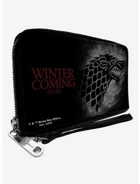 Game of Thrones House Stark Sigil Winter Is Coming Zip Around Wallet, , hi-res